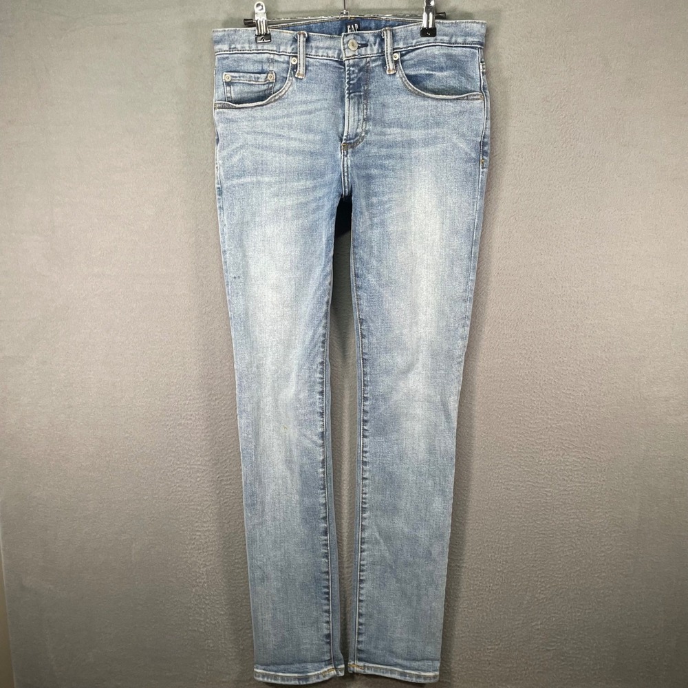 Gap Skinny Jeans Mens 30x32 Light Indigo Stretch Denim 224843-00
